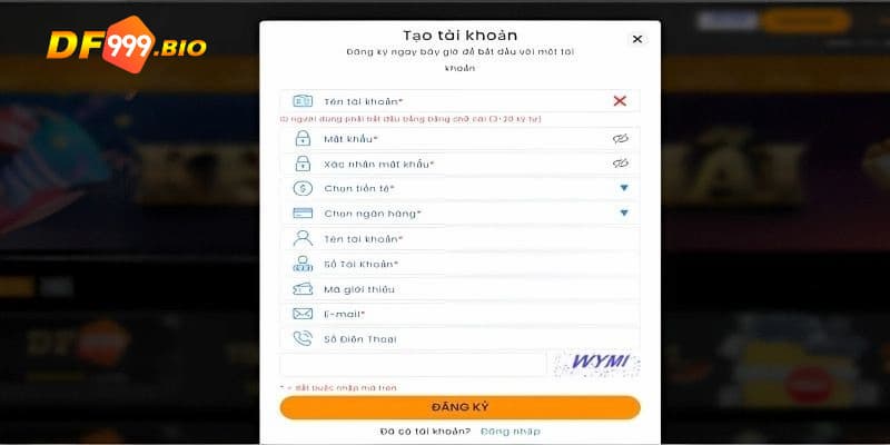 Chi tiết các bước đăng ký DF999 đơn giản