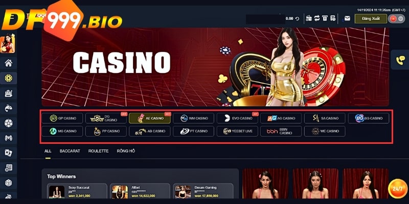 Cược thủ chọn vào sảnh chơi casino mà mình muốn tham gia